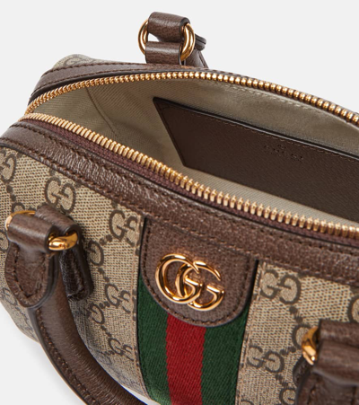Shop Gucci Ophidia Mini Gg Canvas Tote Bag In Beige