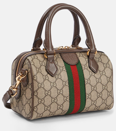 Shop Gucci Ophidia Mini Gg Canvas Tote Bag In Beige