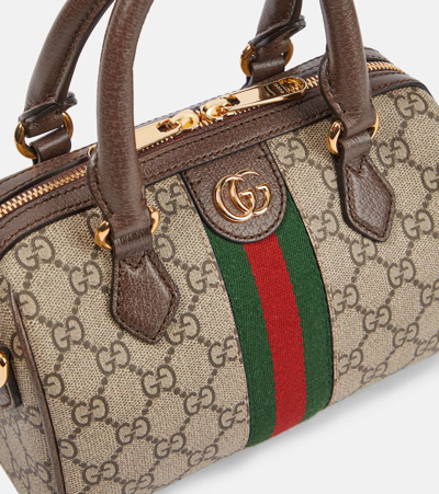 Shop Gucci Ophidia Mini Gg Canvas Tote Bag In Beige