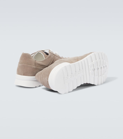 Kiton Suede Sneakers In Beige