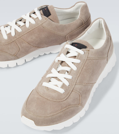 Kiton Suede Sneakers In Beige