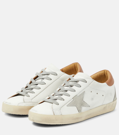 Golden Goose Super-star Leather Sneakers In Multicoloured