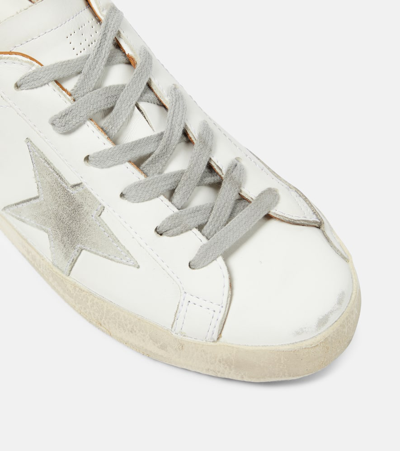 Shop Golden Goose Super-star Leather Sneakers In Multicoloured