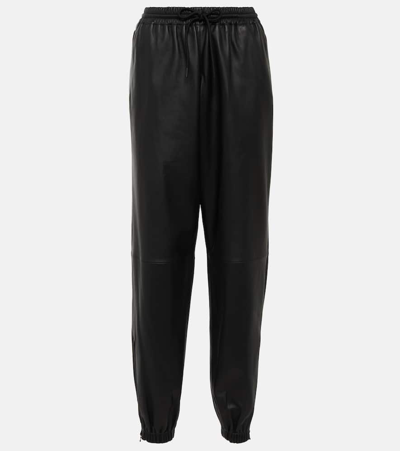 Shop Wardrobe.nyc Wardrobe. Nyc Leather Sweatpants In Black