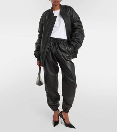 Wardrobe.nyc Leather Sweatpants In Black