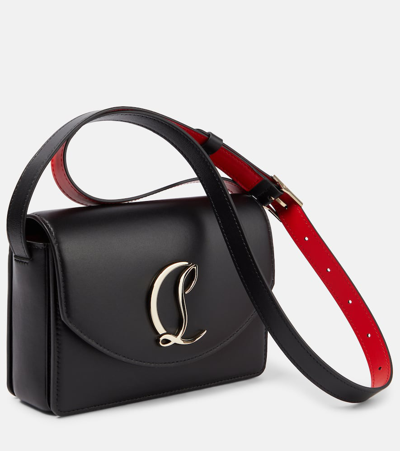 Shop Christian Louboutin Loubi54 Small Leather Crossbody Bag In Black