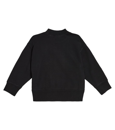 Palm Angels Printed Cotton Jersey Sweatshirt In Black