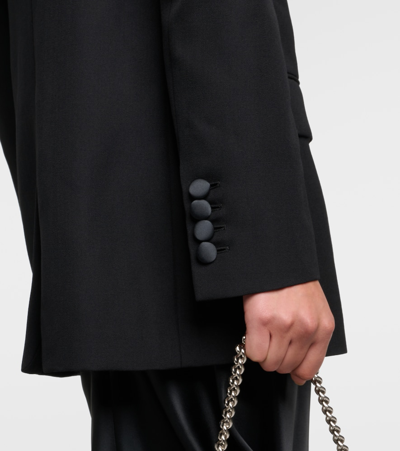 Stella Mccartney Double-breasted Tuxedo Jacket In Black