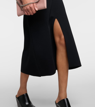 Shop Stella Mccartney Ruffled Midi Dress In Black
