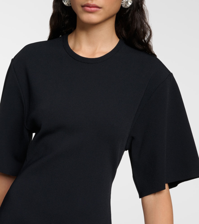 Stella Mccartney Ruffled Midi Dress In Black