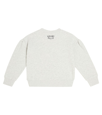 Shop Kenzo Printed Cotton Jersey Sweatshirt In Grey
