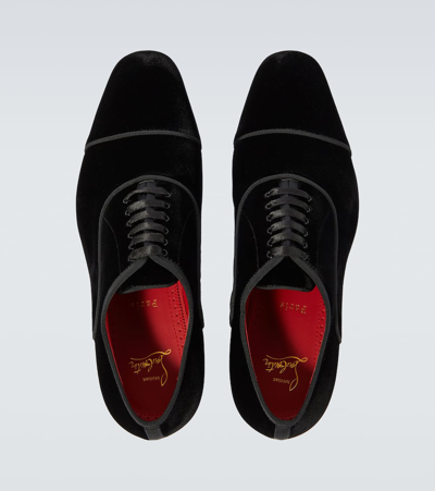 Shop Christian Louboutin Greggyrocks Velvet Oxford Shoes In Black