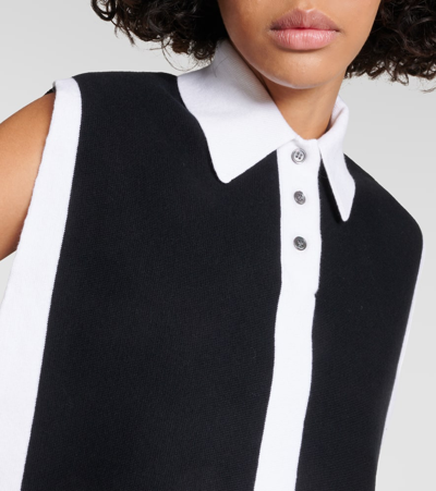Shop Jw Anderson Cropped Cotton-blend Top In Black