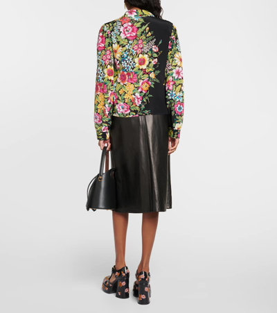 Etro Silk Shirt With Long Sleeves And Floral Pattern In Multicoloured