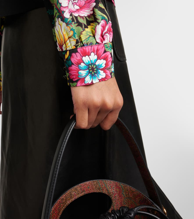 Etro Silk Shirt With Long Sleeves And Floral Pattern In Multicoloured