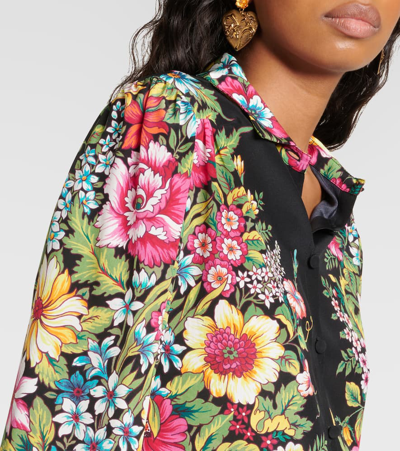 Etro Silk Shirt With Long Sleeves And Floral Pattern In Multicoloured