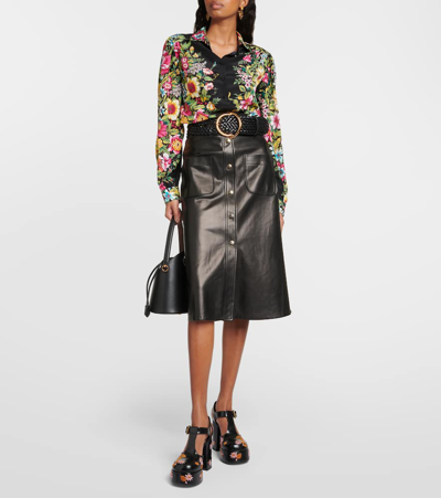 Etro Silk Shirt With Long Sleeves And Floral Pattern In Multicoloured