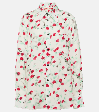 Shop Marni Printed Shirt In Multicoloured