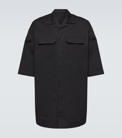 Shop Rick Owens Magnum Tommy Cotton-blend Poplin Shirt In Black