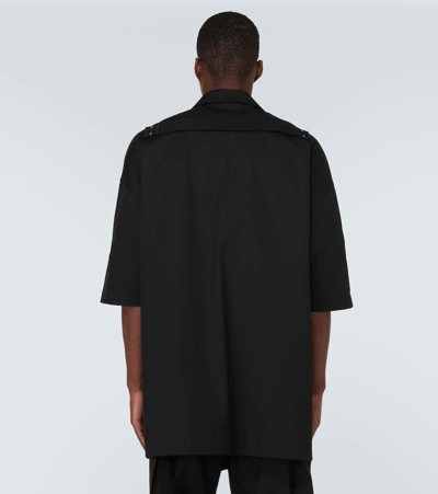 Shop Rick Owens Magnum Tommy Cotton-blend Poplin Shirt In Black