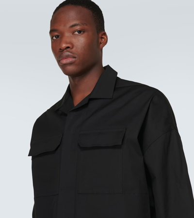 Shop Rick Owens Magnum Tommy Cotton-blend Poplin Shirt In Black