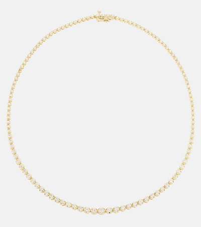 Shop Stone And Strand Let It Slide 10kt Gold Necklace With Diamonds