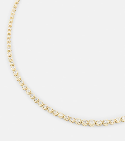 Shop Stone And Strand Let It Slide 10kt Gold Necklace With Diamonds