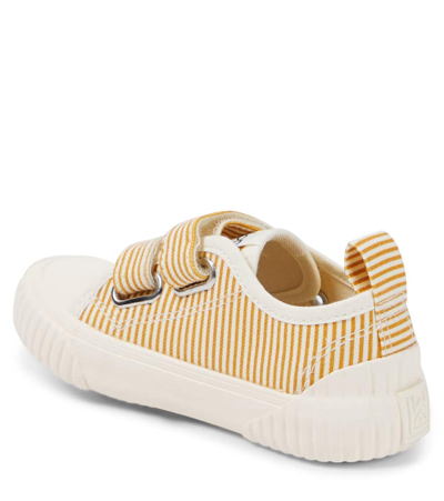 Shop Liewood Kim Striped Sneakers In Yellow