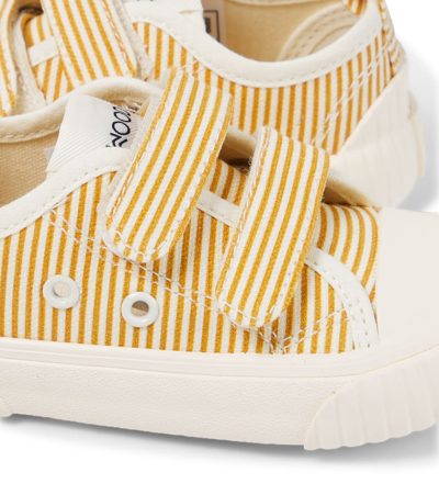 Shop Liewood Kim Striped Sneakers In Yellow