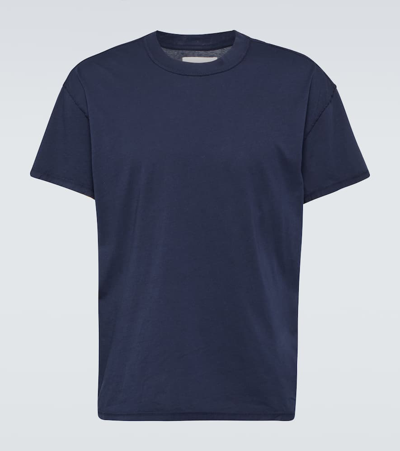 Shop Les Tien Cotton Jersey T-shirt In Blue