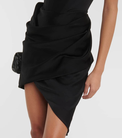 Vivienne Westwood Draped Neckline Waist Gathered Sleeveless Dress In Black