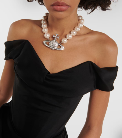 Vivienne Westwood Draped Neckline Waist Gathered Sleeveless Dress In Black