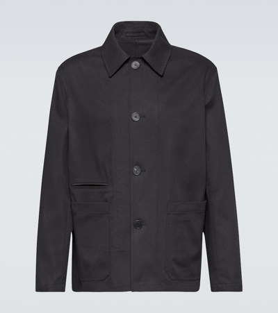 Shop Lanvin Cotton-blend Jacket In Black