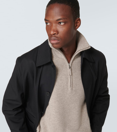 Shop Lanvin Cotton-blend Jacket In Black