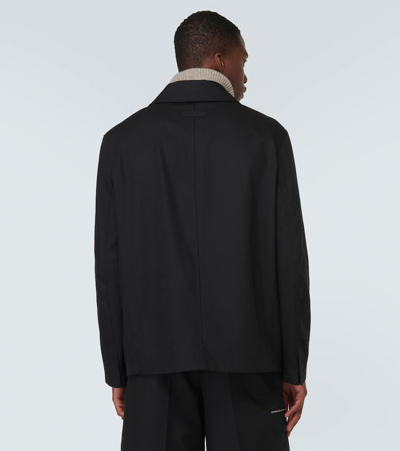 Shop Lanvin Cotton-blend Jacket In Black