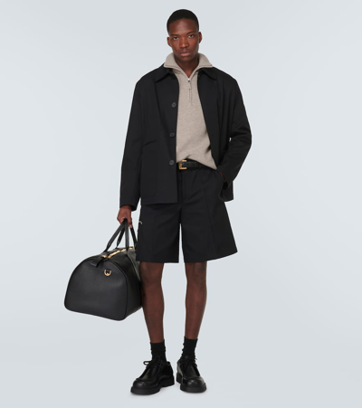 Shop Lanvin Cotton-blend Jacket In Black