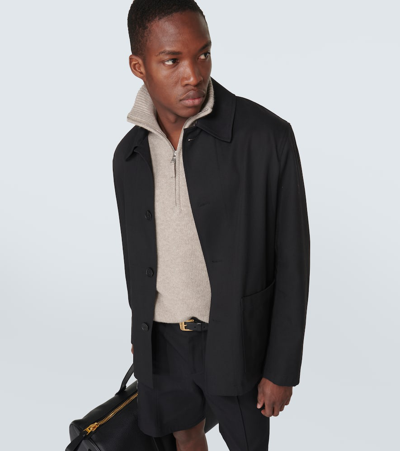 Shop Lanvin Cotton-blend Jacket In Black