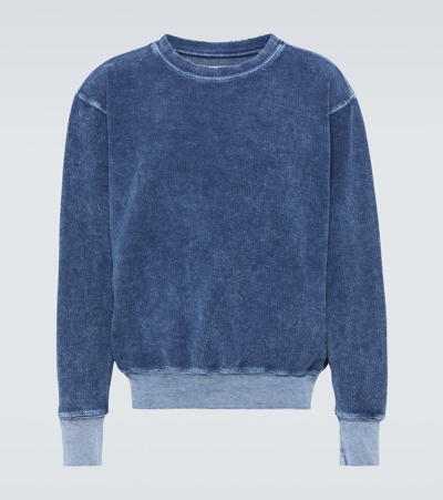 Shop Les Tien Cotton Jersey Sweatshirt In Blue