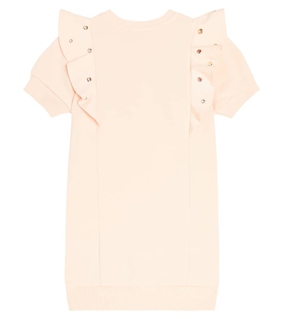 Shop Chloé Kids Cotton Dress In Pink