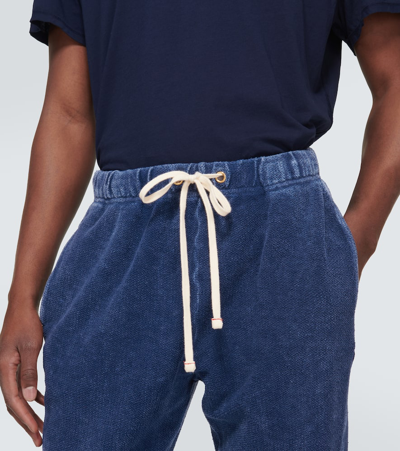 Shop Les Tien Cotton Jersey Sweatpants In Blue