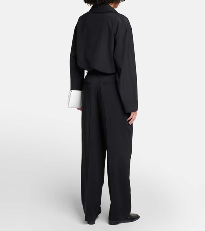 Co High Waisted Palazzo Trousers In Black