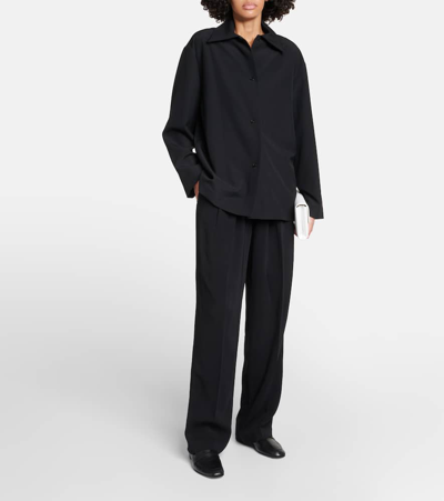 Co High Waisted Palazzo Trousers In Black