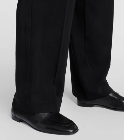 Co High Waisted Palazzo Trousers In Black
