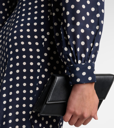 Rixo London Rixo Emory Polka Dot Pattern Midi Dress In Blue