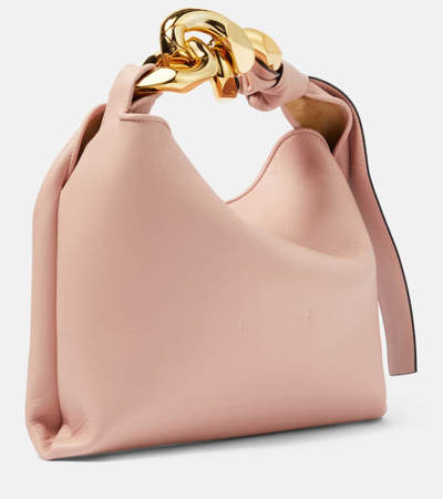 Jw Anderson Small Leather Shoulder Bag In Pink