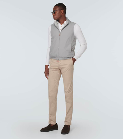 Shop Kiton Technical Vest In Grey