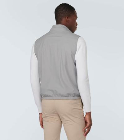 Shop Kiton Technical Vest In Grey