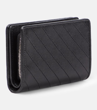 Shop Gucci Blondie Leather Wallet In Black