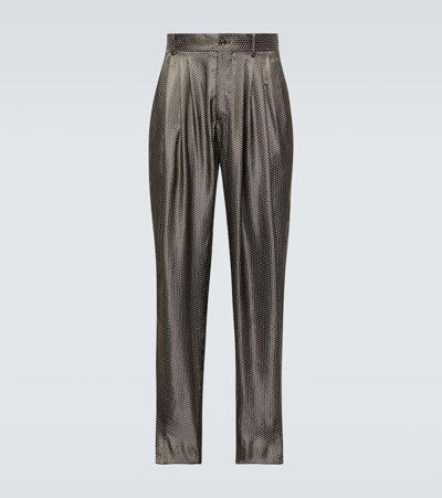 Shop Giorgio Armani Straight Pants In Brown