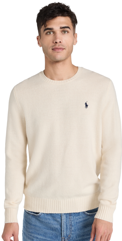 Shop Polo Ralph Lauren Wool Cashmere Pullover Sweater Andover Cream